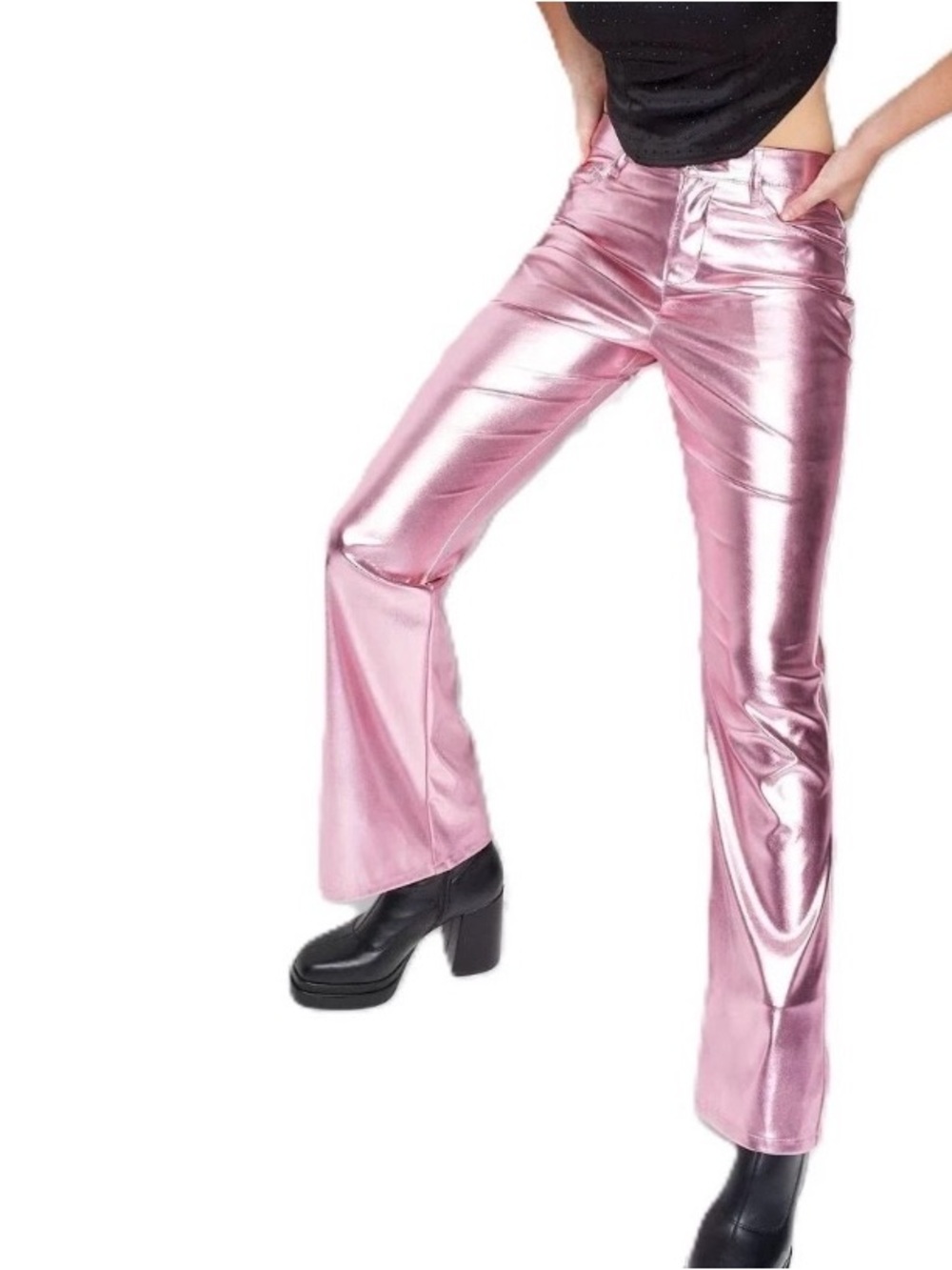Wild Fable Metallic Pink Straight Leg Pants NWT Multiple Sizes